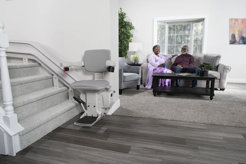 Curved stair lift