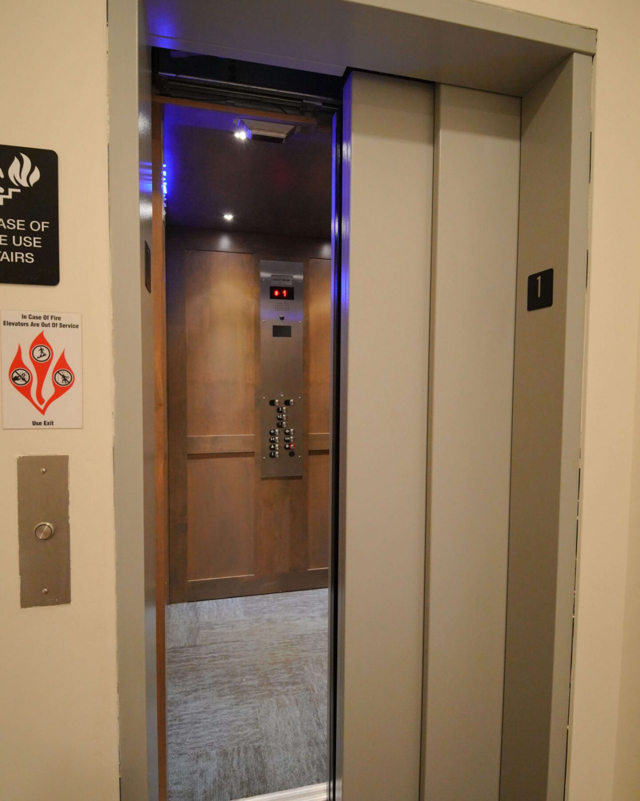 Symmetry LULA Elevator with door open