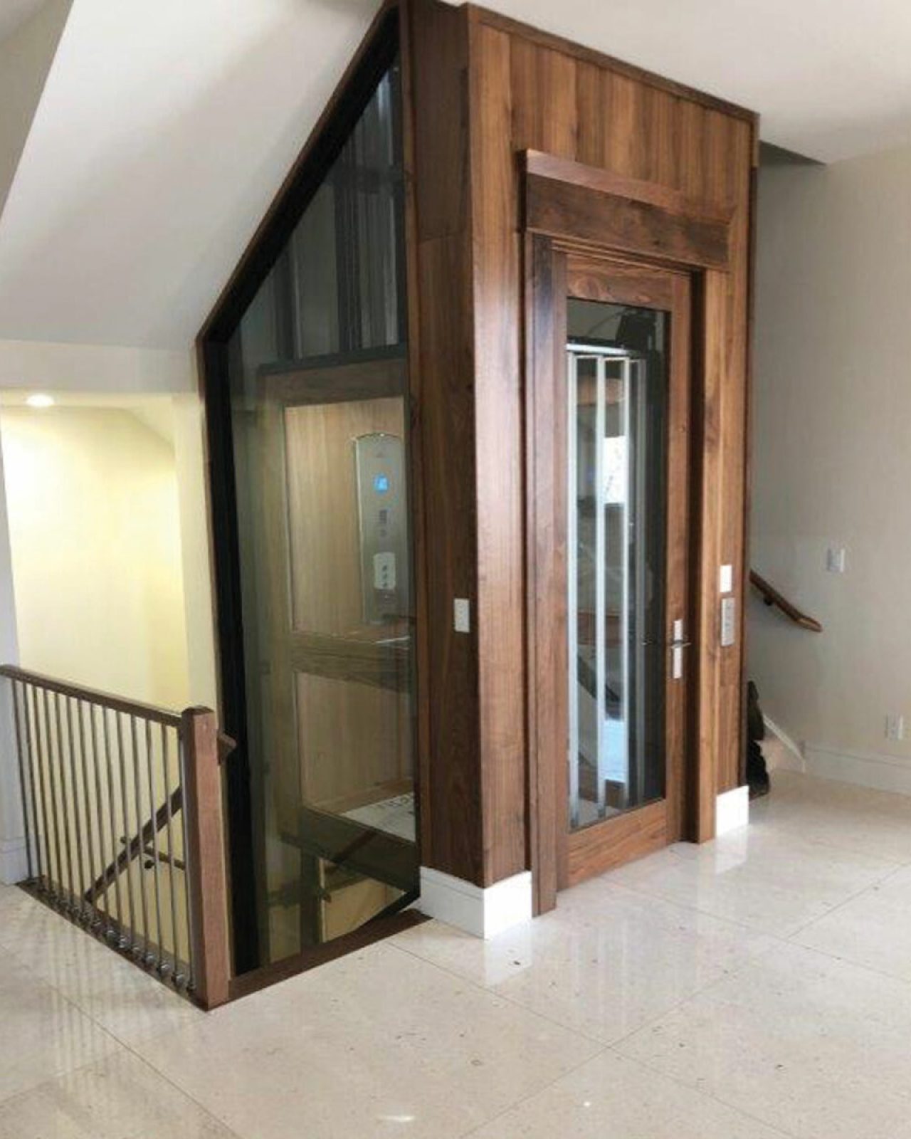 Wood framed home elevator